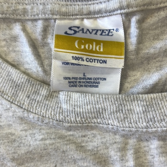Santee Gold Light Gray Fishing Tshirt Large - Picture 3 of 4